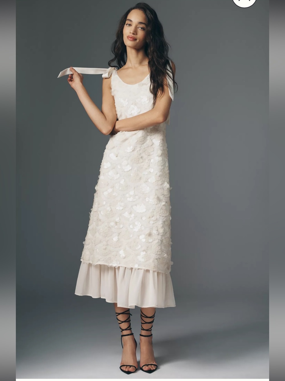 En Saison Ivory Sequin Maxi Dress